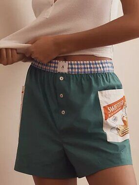 Sold Out NWT Anthropologie The Wren Boxer Shorts Patch Edition XXS